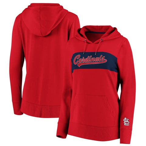 Women's St. Louis Cardinals '47 White/Red Take Two Bonita Pullover  Sweatshirt