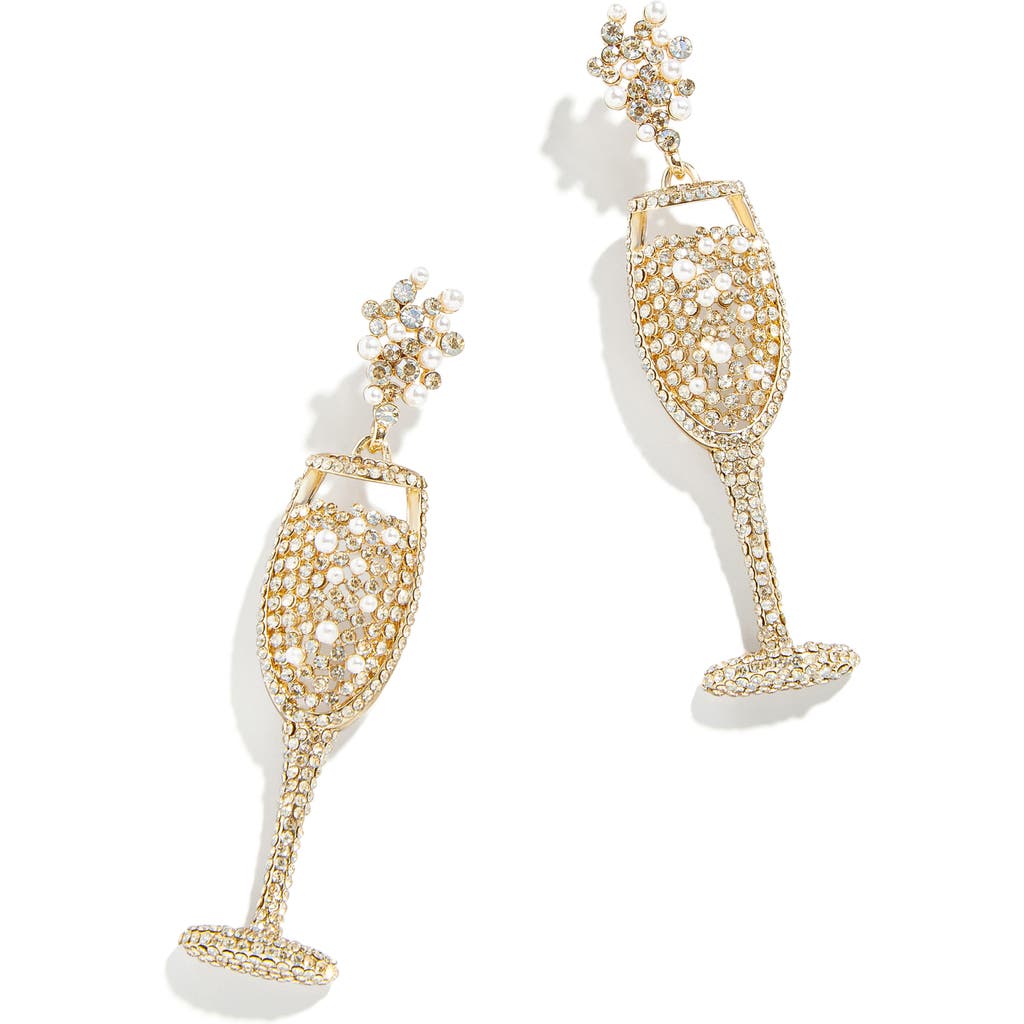 Baublebar Champagne Glass Crystal Drop Earrings In Gold