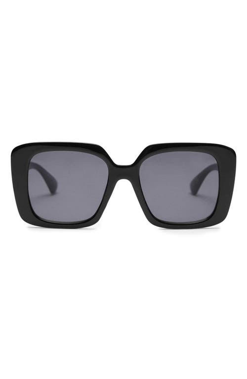 Shop Mango Square Sunglasses In Black