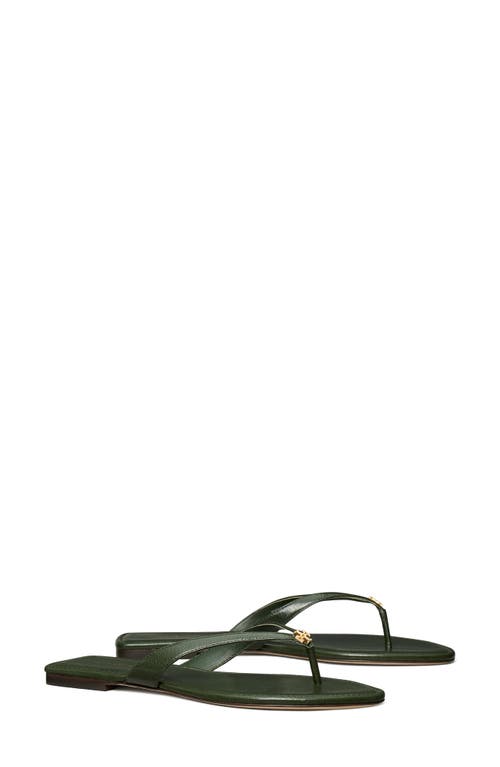 Tory Burch Classic Flip Flop In Evergreen