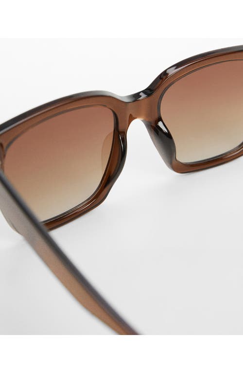 Shop Mango Marai Square Sunglasses In Brown