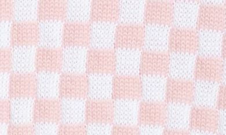 Shop Versace Check Wool & Cotton Jacquard Sweater Tank In Pink