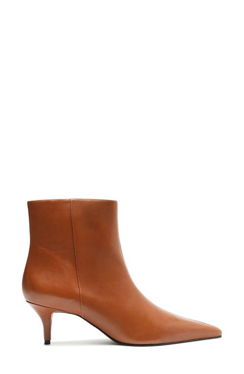 Schutz Mikki Pointed Toe Bootie In Brown