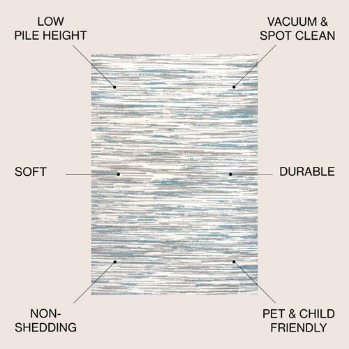 Jonathan Y Speer Abstract Linear Stripe Area Rug In Gray/blue