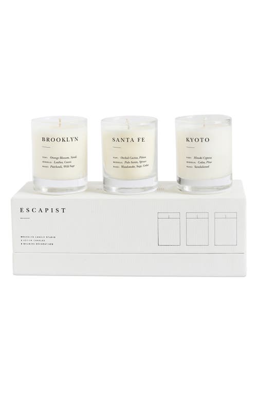 BROOKLYN CANDLE STUDIO Smoke + Woods Escapist Votive Candle Set in Smoke/Woods at Nordstrom