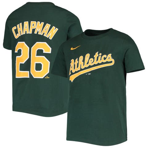 Majestic Matt Chapman Oakland Athletics Youth Green Name & Number T-Shirt Size: Small