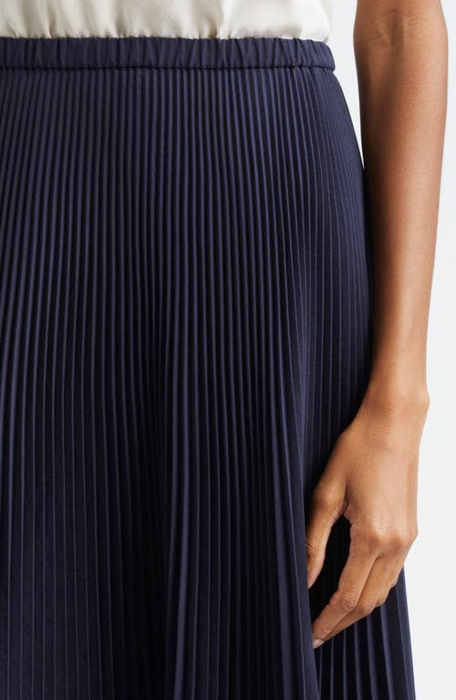 Shop A.l.c . Violet Pleated Maxi Skirt In Maritime Navy