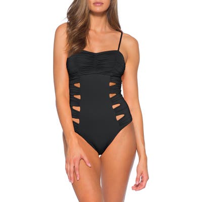 Soluna Clear Skies Maillot Cutout One-Piece Swimsuit, Black
