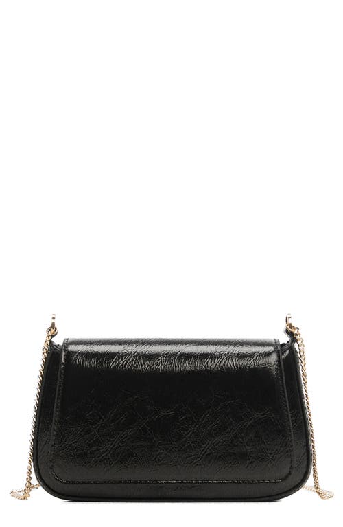 Shop Mango Faux Leather Crossbody Bag In Black