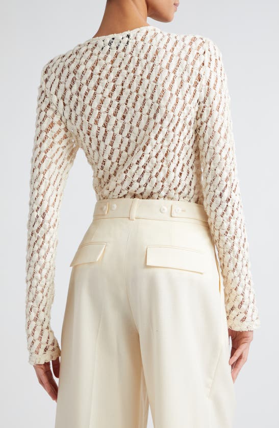 Shop Rohe Boatneck Cotton Blend Lace Top In Cream