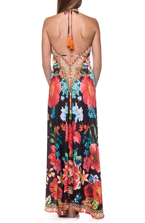 Ranee's Ranees Cover-up Halter Dress In Black