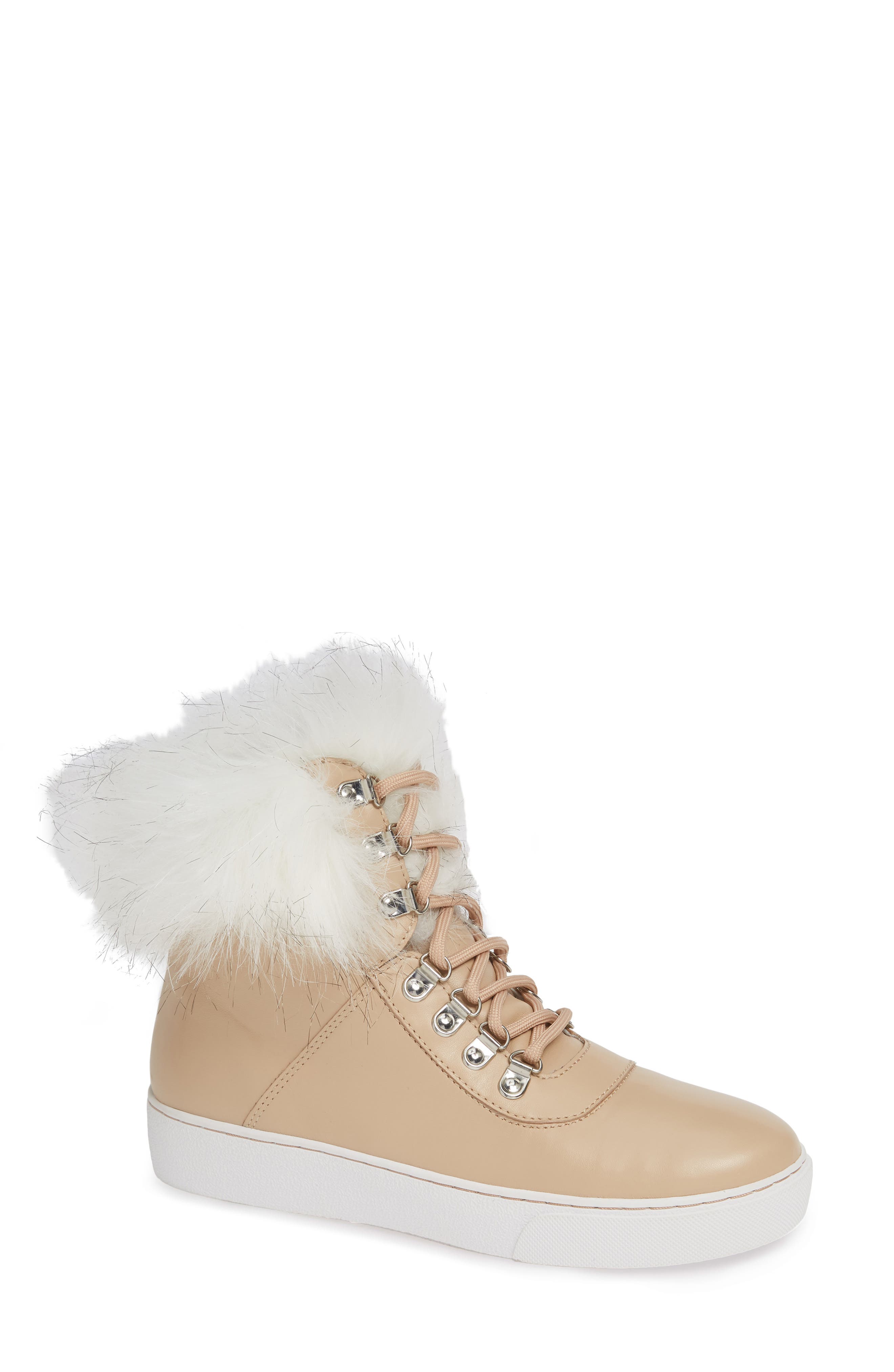 Linea Paolo Gigi Faux Fur Sneaker- Pink
