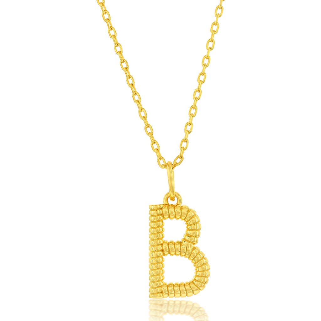 SIMONA SIMONA CROISSANT INITIAL PENDANT NECKLACE