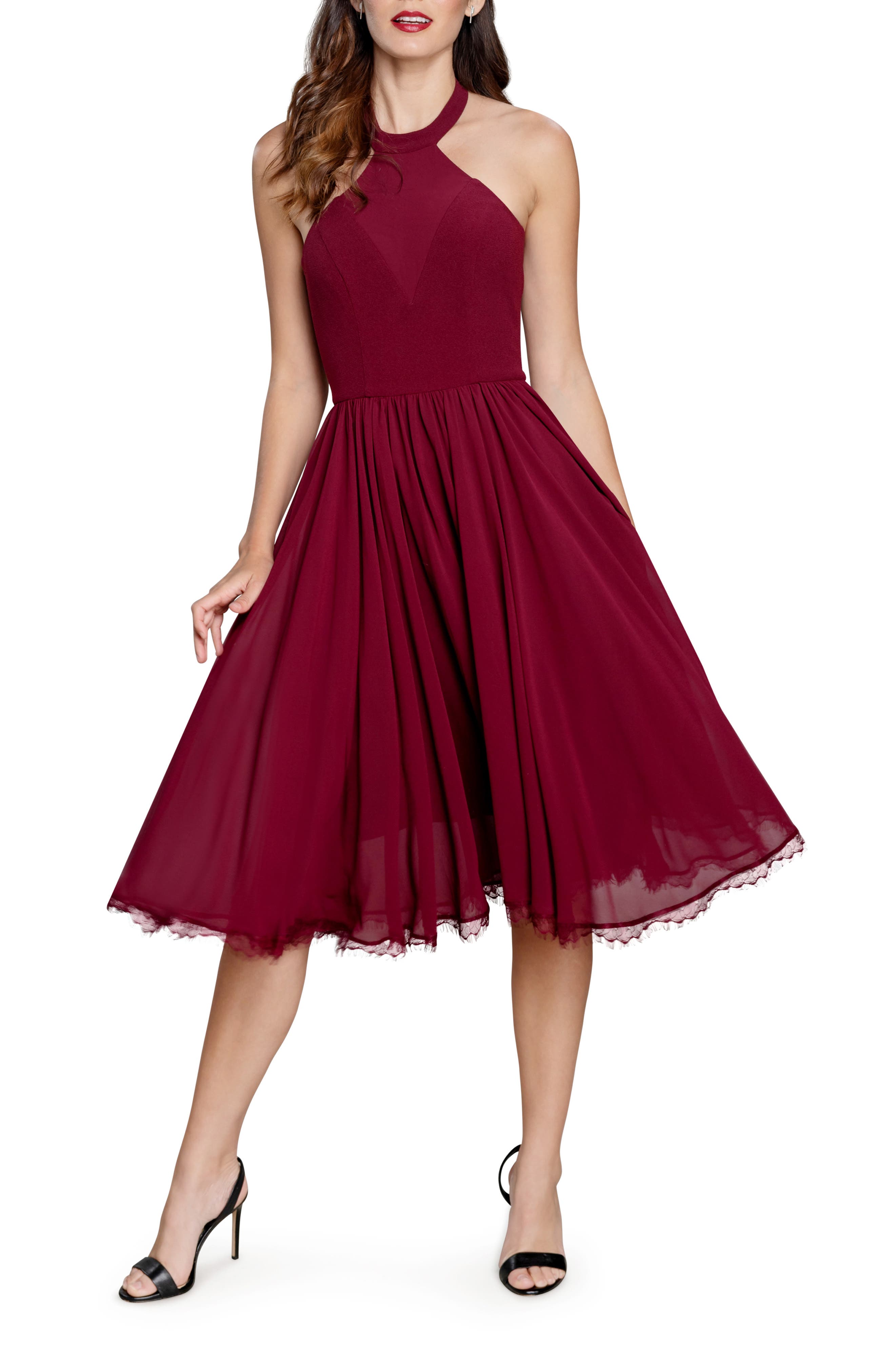 burgundy dress nordstrom