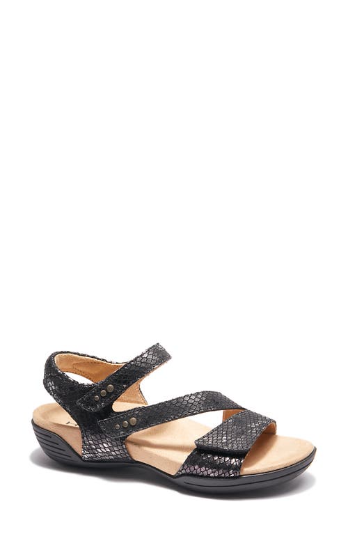 Halsa Footwear Hälsa Footwear Hälsa Denia Ankle Strap Sandal In Black/silver