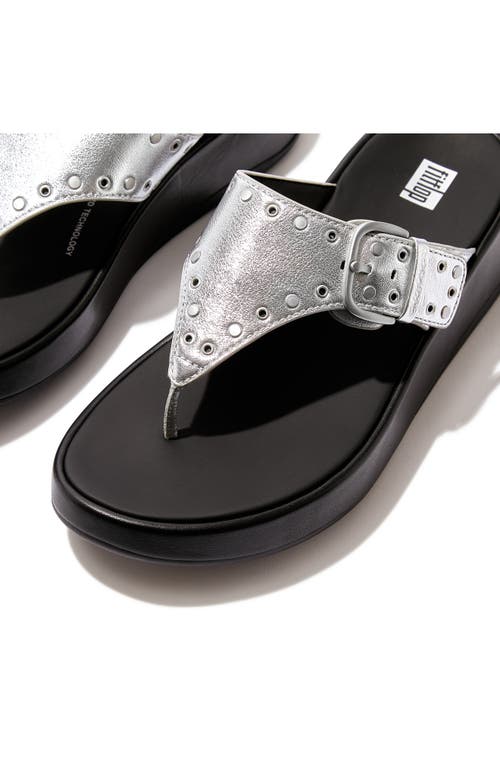 Shop Fitflop F-mode Platform Flip Flop In Silver