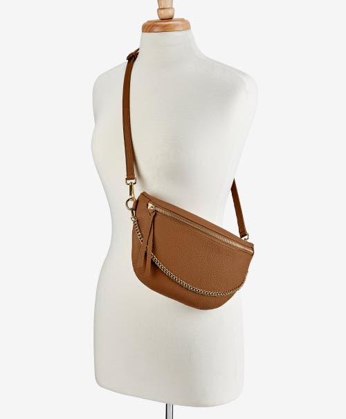 Gigi New York Beck Sling Leather Shoulder Bag In Tan