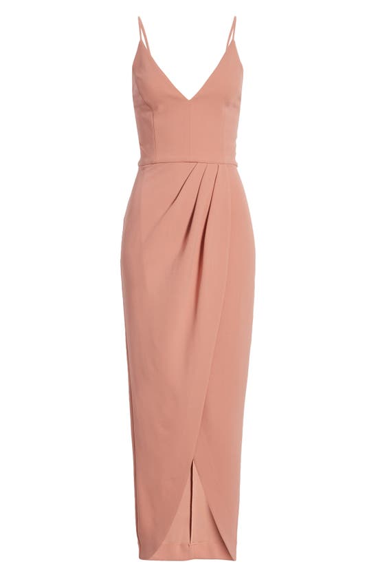 Wayf The Ines V-neck Tulip Gown In Putty
