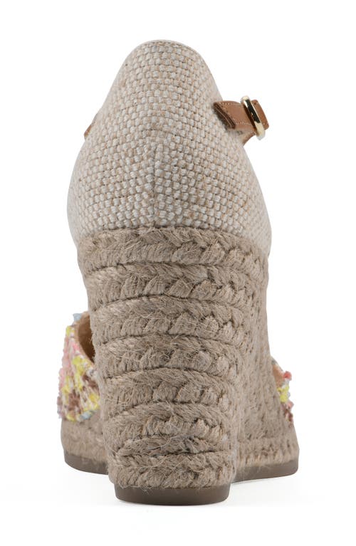 Shop White Mountain Footwear Mamba Espadrille Wedge Sandal In Natural/multi/fabric