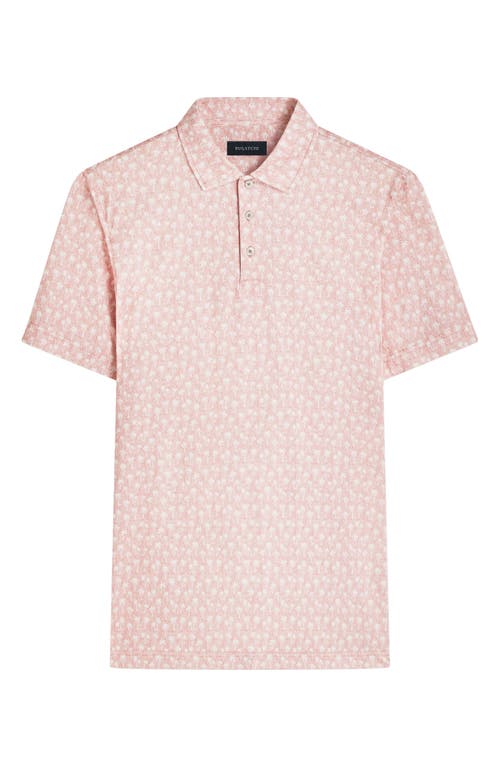 Shop Bugatchi Victor Ooohcotton® Palm Print Polo In Salmon