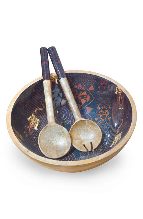 Tiramisu Moon Horse 3-piece Salad Set In Brown