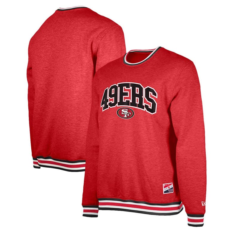 Shop New Era Scarlet San Francisco 49ers Pullover Sweatshirt