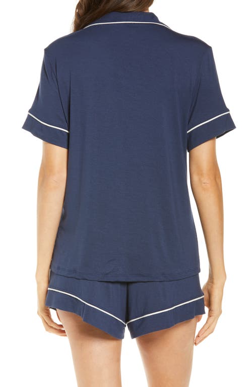 Eberjey Gisele Relaxed Short Pj Set In Navy/ivory