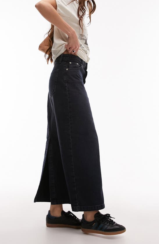 TOPSHOP TOPSHOP DENIM MIDI SKIRT