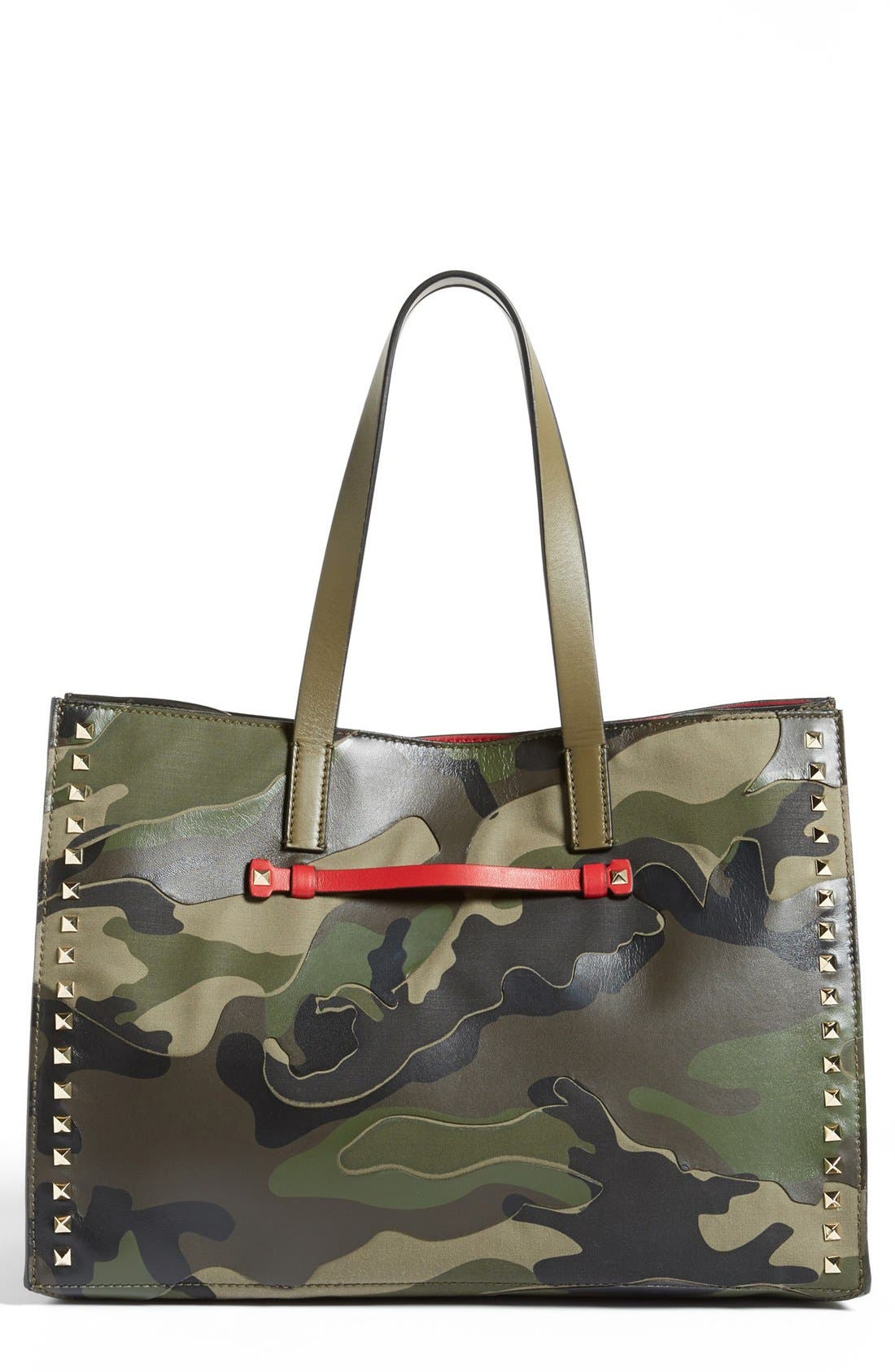 valentino camo tote bag