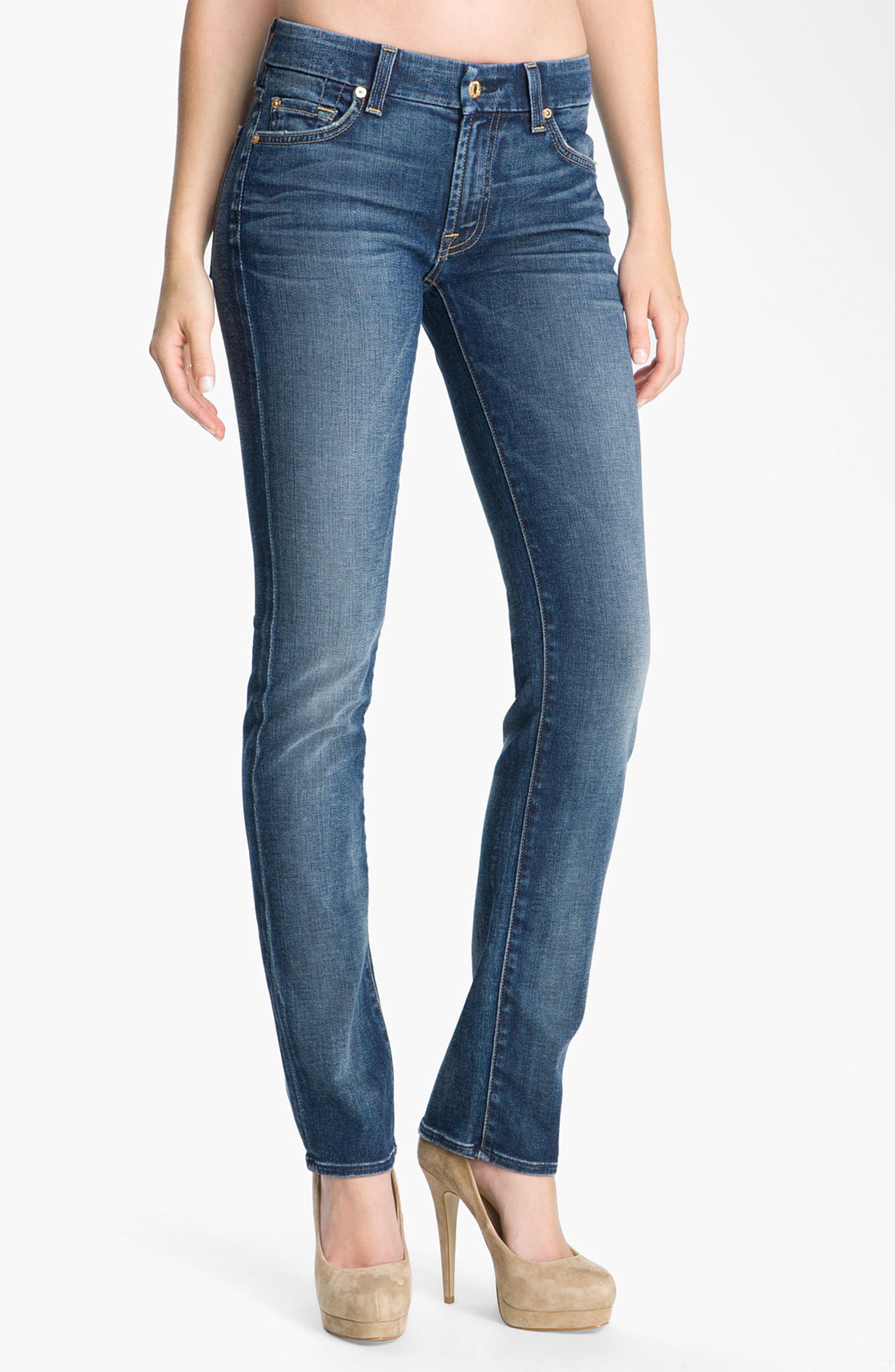 7 For All Mankind® 'Kimmie' Straight Leg Jeans (Peak Ridge Blue ...