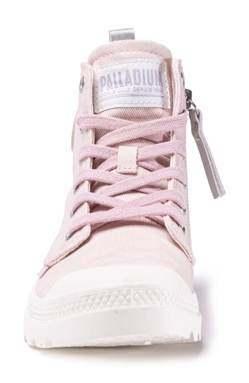 Shop Palladium Pampa Hi Zip Bootie In Rose Smoke/white