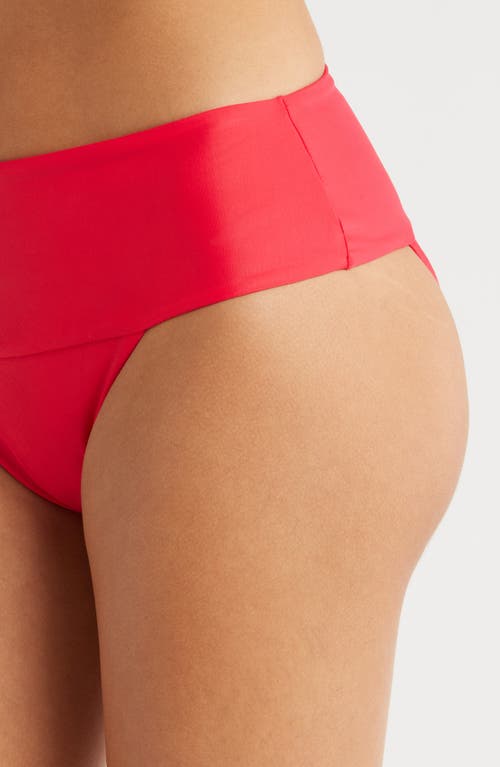 Shop Vix Swimwear Jessica High Waist Bikini Bottoms In Red