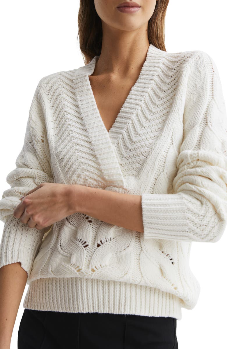 Reiss Claudine Cable Cotton Blend Sweater Nordstrom