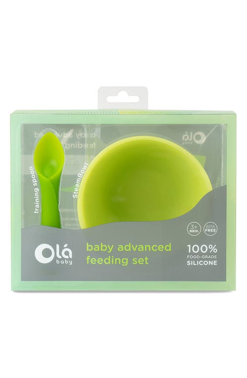 Olababy 2-Piece Baby Advanced Feeding Set in Green at Nordstrom