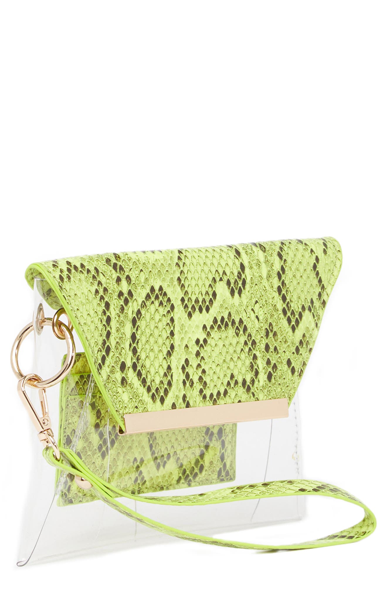 snakeskin envelope clutch