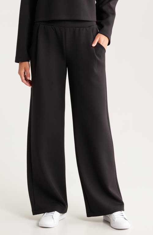 Shop Zella Luxe Wide Leg Pants In Black