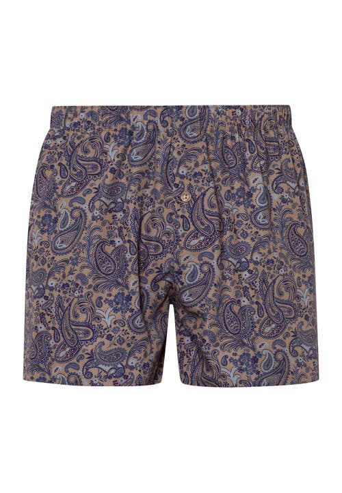 Hanro Fancy Woven Boxer In Sandy Paisley