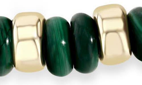 Zoë Chicco Malachite Beaded Bracelet In 14k Yellow Gold