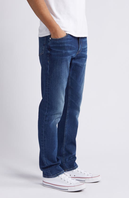 Frame Modern Belt-loops Straight-leg Regular-fit Stretch Recycled-denim-blend Jeans In Freetown