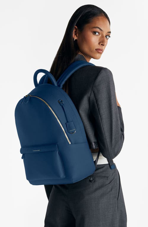 Maison De Sabre Zip Leather Backpack In Pacific Blue