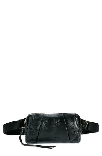 Shop Aimee Kestenberg Corful Leather Belt Bag In Black Vintage W/shi