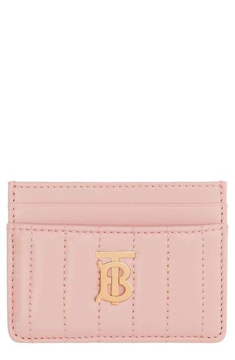 Women's Burberry Blush Tri-Fold Snap Closure Wallet, One Size- Pink