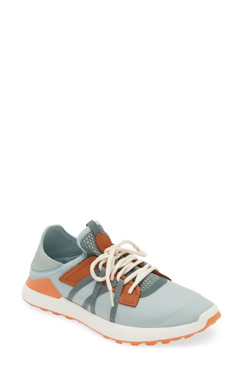 Shop Olukai Manele Golf Shoe In Pale Moss/molten Orange