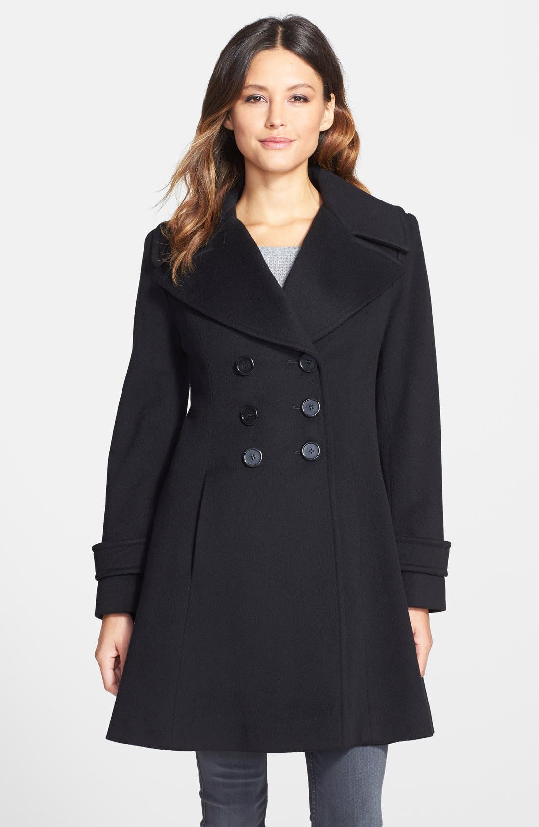 Fleurette Double Breasted Wool Princess Coat Nordstrom