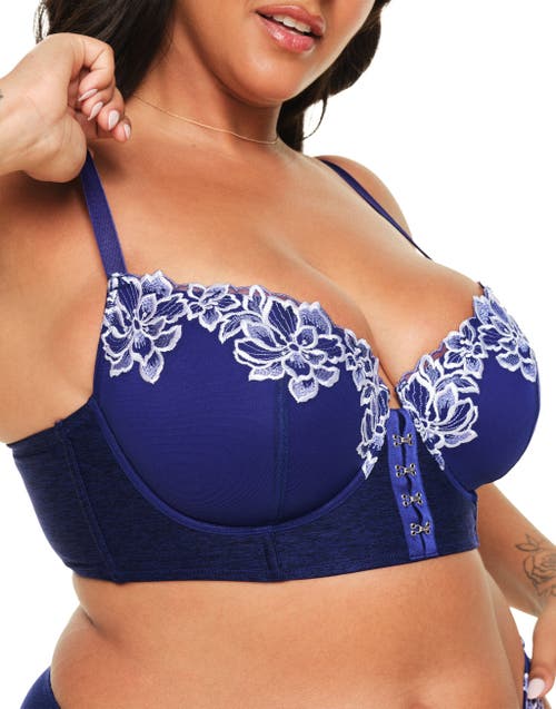 Shop Adore Me Britta Contour Demi Bra In Dark Blue