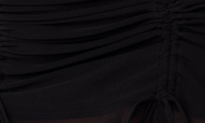 EDIKTED EDIKTED INDIGO RUCHED MESH MINISKIRT