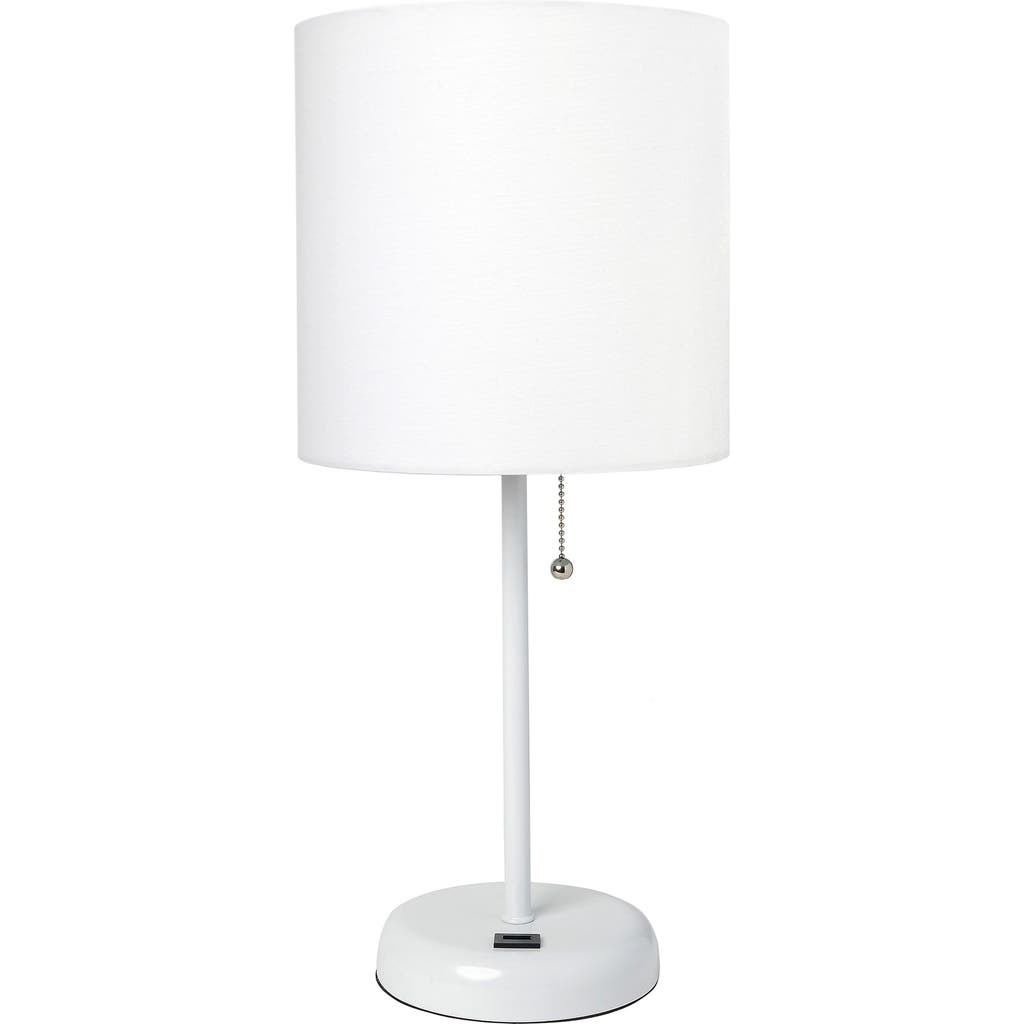 Shop Lalia Home Usb Table Lamp In White Base/white Shade