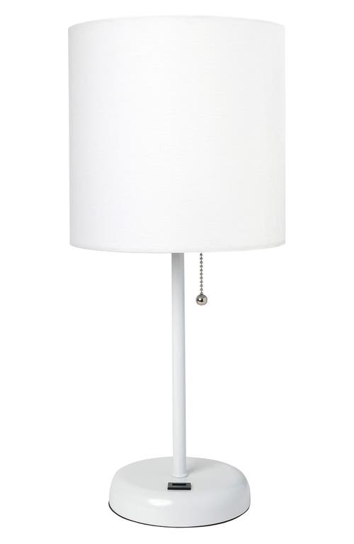 Shop Lalia Home Usb Table Lamp In White Base/white Shade