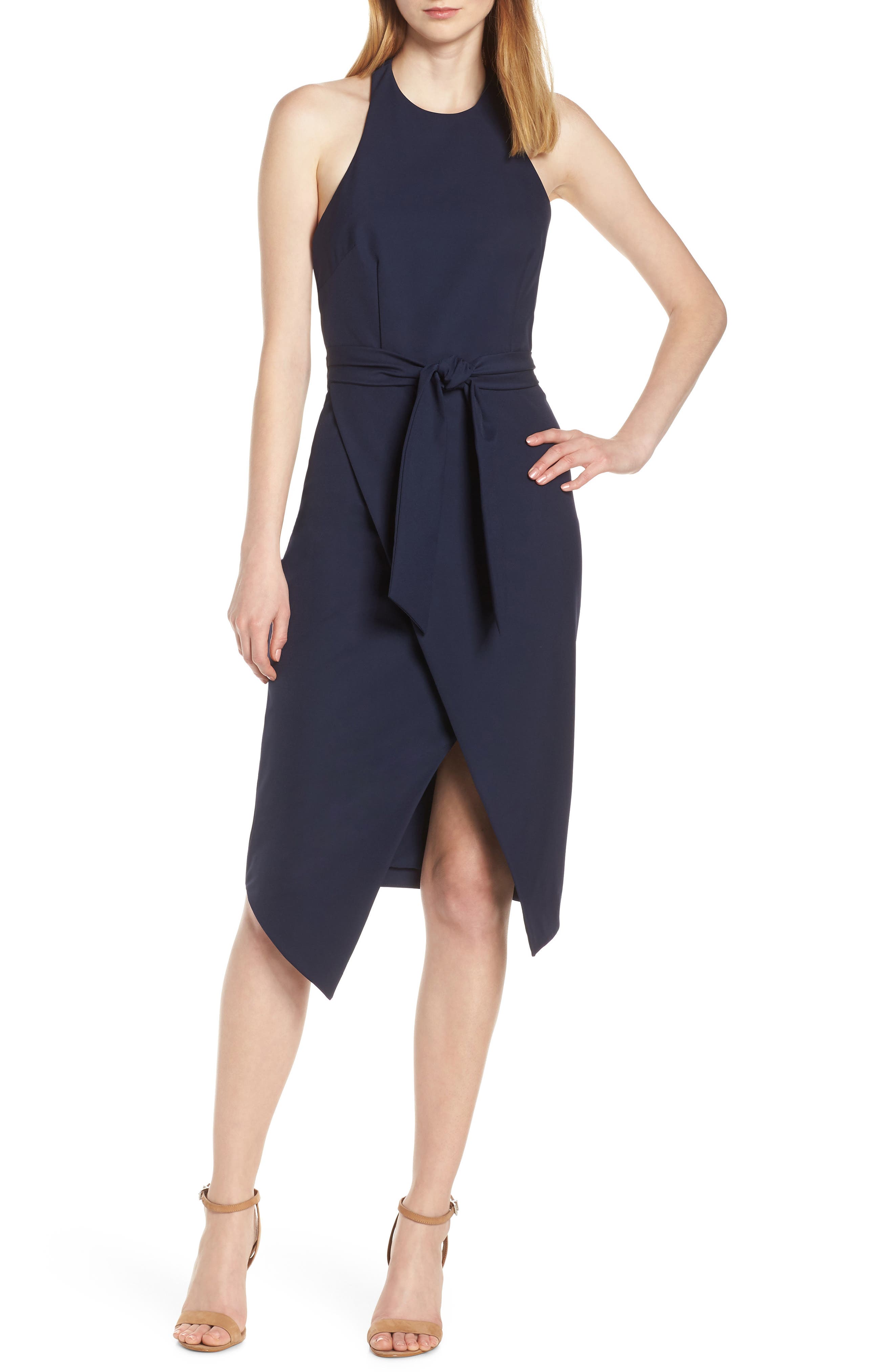 Finders Keepers Essie Halter Dress, Blue