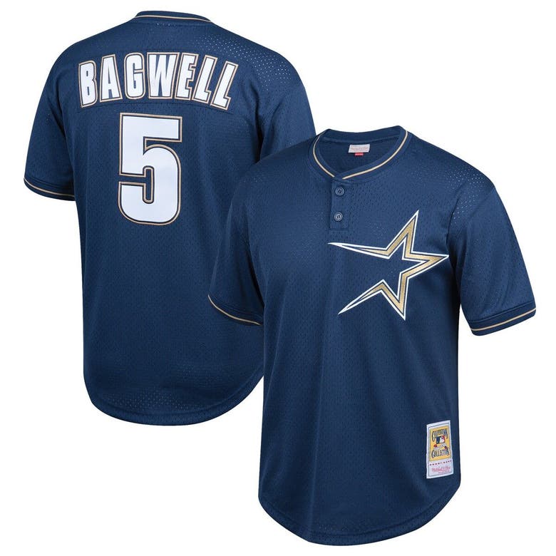 Jeff Bagwell Houston Astros Mitchell & Ness Youth Cooperstown Collection Mesh Batting Practice Jersey - Navy